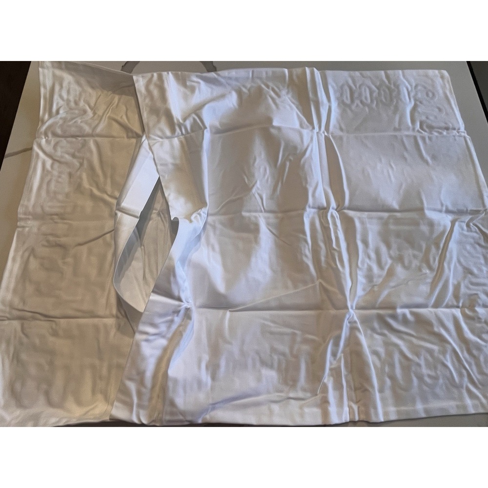 SERENA AND LILY 'FOG SAVOY' STANDARD‎ PILLOW SHAM WHITE W/ GRAY EMBROIDERY - Picture 2 of 4